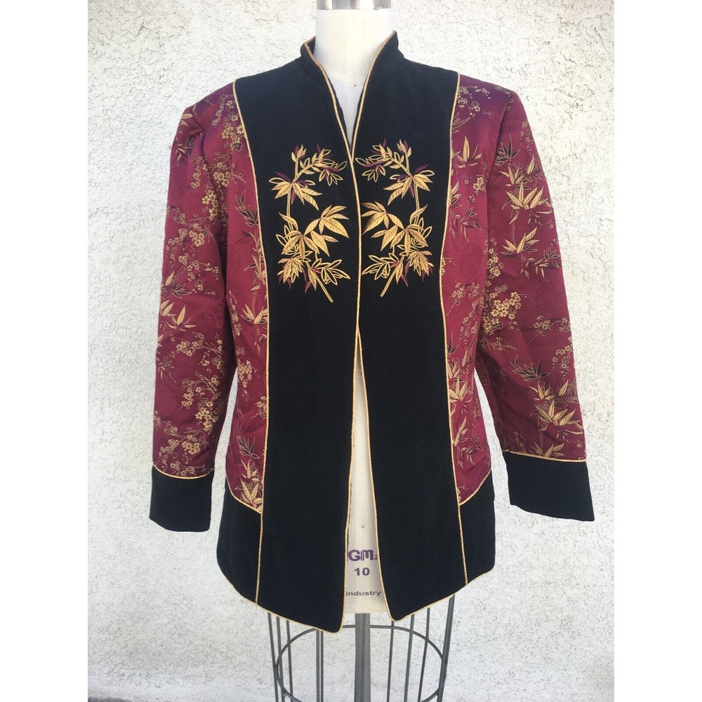 Oriental Style Le Sien PoliSilk Jacket Blazer Size 14